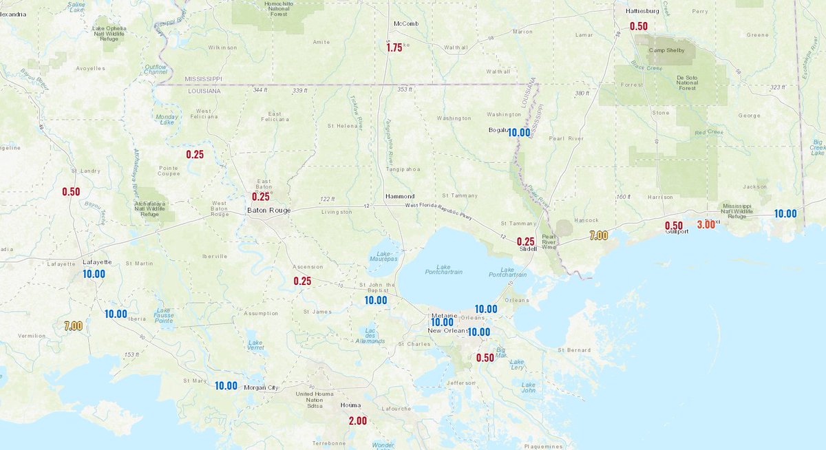 NWSNewOrleans's tweet image. Areas of fog were occurring across much of SE LA and south MS as of 7:45AM. The fog should burn off by 9AM in most areas. Here is a map of visibility indicating several locations down to 1/4 to 1/2 mile, &amp;amp; photo of the fog in Slidell looking at our building and radar. #lawx #msmx