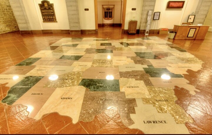 marbleandgranit's tweet photo. An installed picture of the marble county map to give a sense of scale!!😳 https://t.co/W6CXx1wMG8