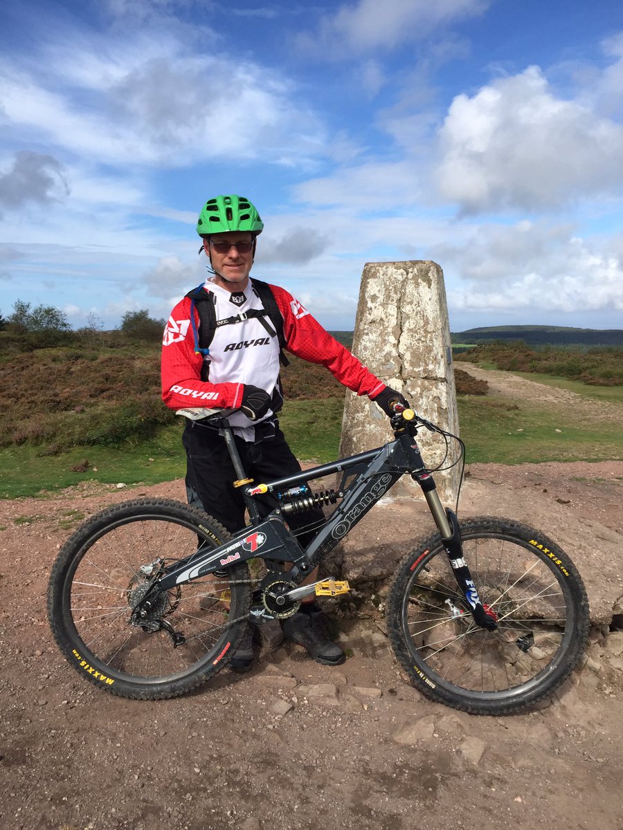 At Will’s Neck, the highest point on @Quantockhills this morning. Cracking ride with my son @ludlam87. I hope he appreciated my lesson in how to crash OTB safely 😅 #mtb #mountainbiking #justride #quantocks