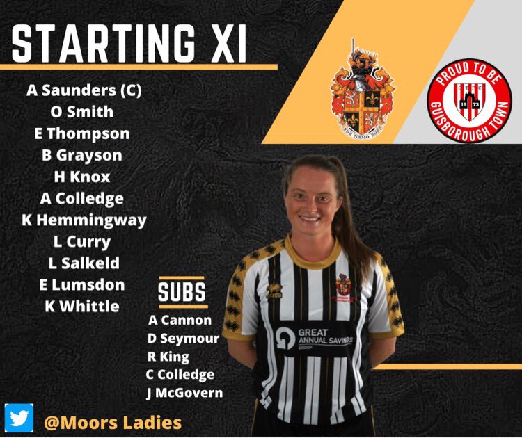Starting line up to face <a href="/guisboroughlfc/">Guisborough Ladies FC</a>