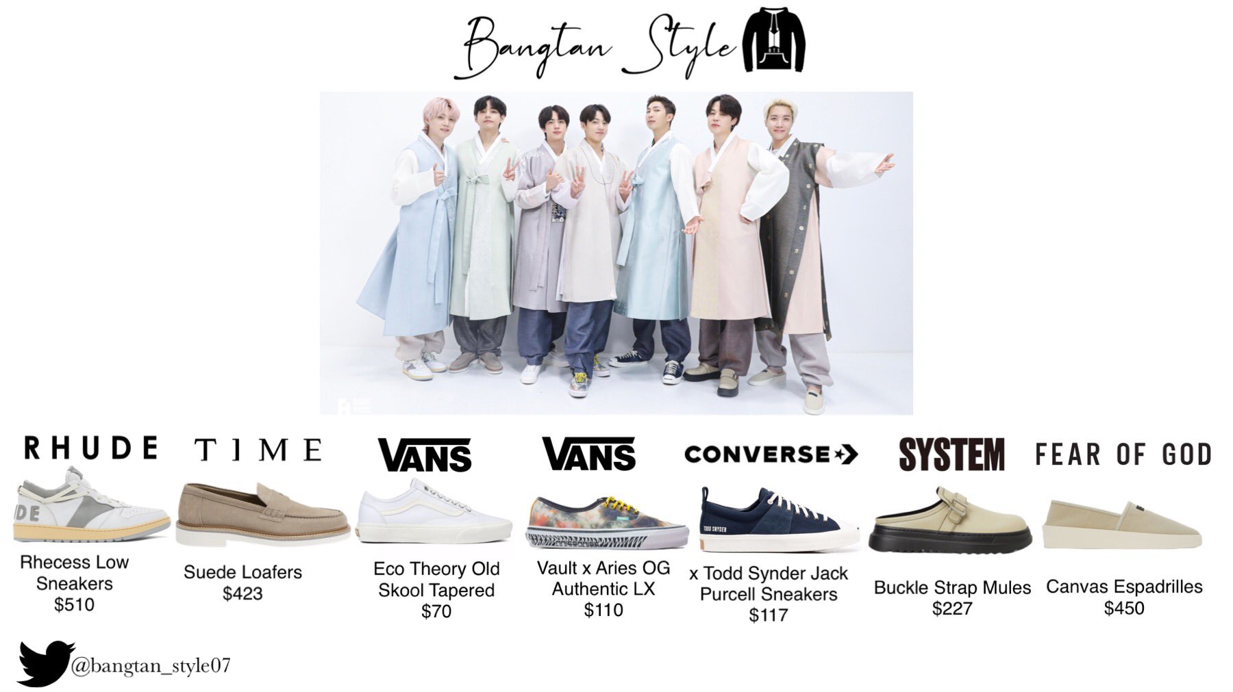 Bangtan Style⁷ (slow) on X: Some of the bags, shoes and