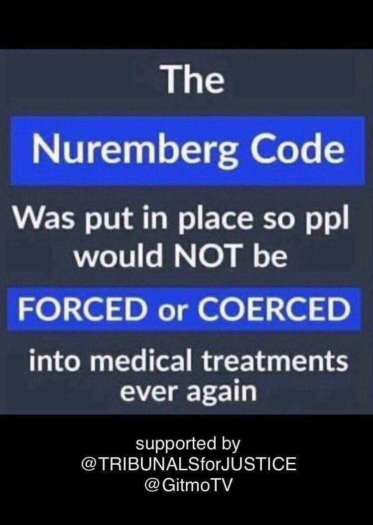 petitrob2004's tweet image. #THENUREMBERGCODE, #FORCEDMEDICAL TREATMENT