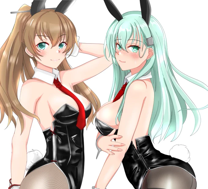 #イラストを4枚貼ると秋風に乗って絵柄を好いてくれる人の元へ届くらしい

艦娘バニー好きな人へ(*'ω`*) 