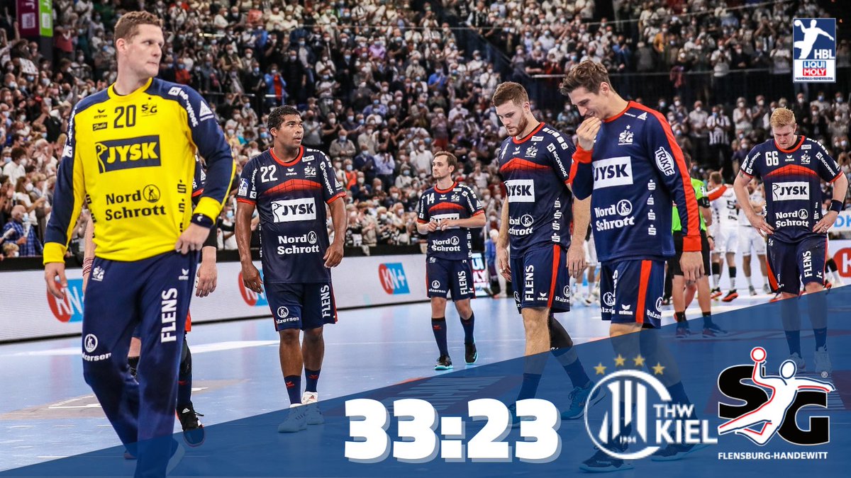SGFleHa's tweet photo. 🥲 Kampf wird nicht belohnt
Im 105. Nordderby müssen sich unsere Jungs dem @thw_handball geschlagen geben. In der ersten Hälfte kämpften sie sich nach einem 7-Tore-Rückstand nochmal ordentlich rein, doch es reichte am Ende leider nicht.
_
#THWSGF 33:23
#SGPower💙❤️
#OhneGrenzen https://t.co/jYtfKAwvn5