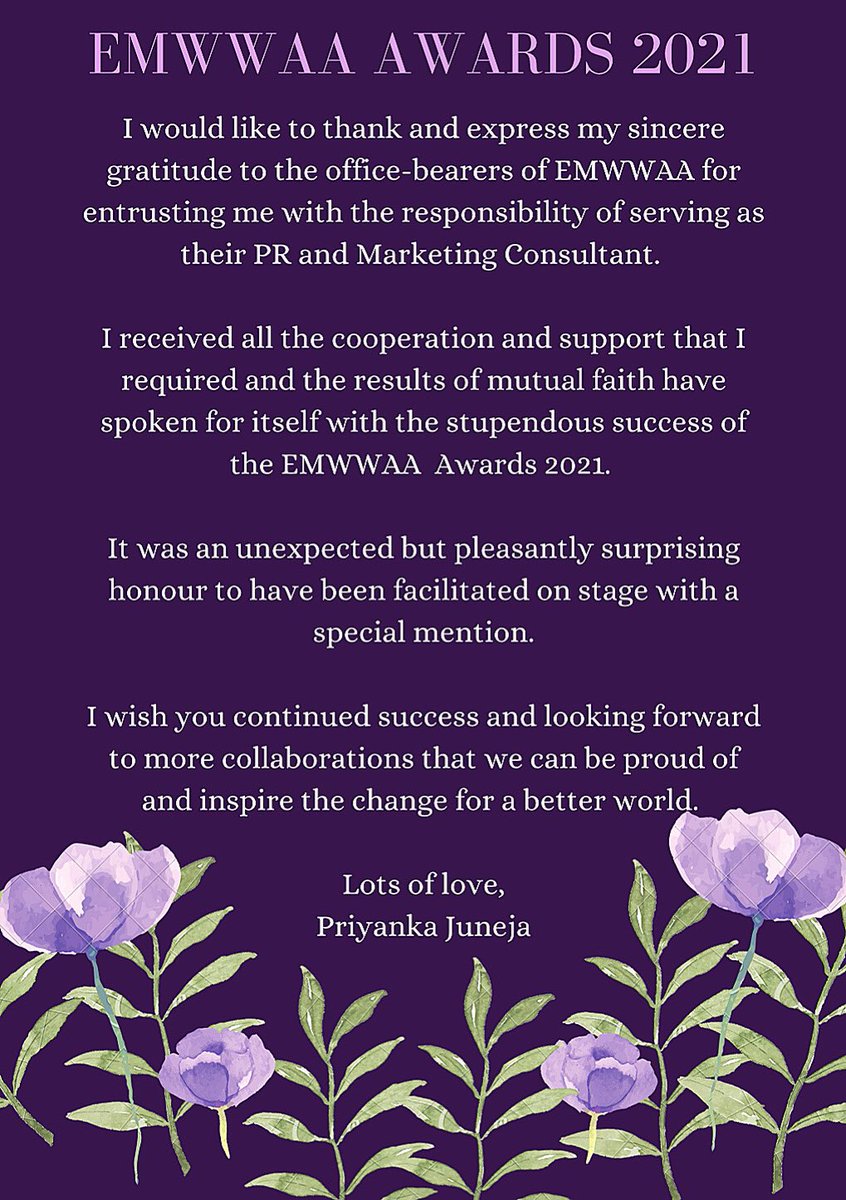 priscean's tweet image. It was an unexpected but pleasantly surprising honour to have been facilitated on stage with a special mention.

I wish you continued success and looking forward to more collaborations that we can be proud of and inspire the change for a better world. 

#emwwaaawards2021