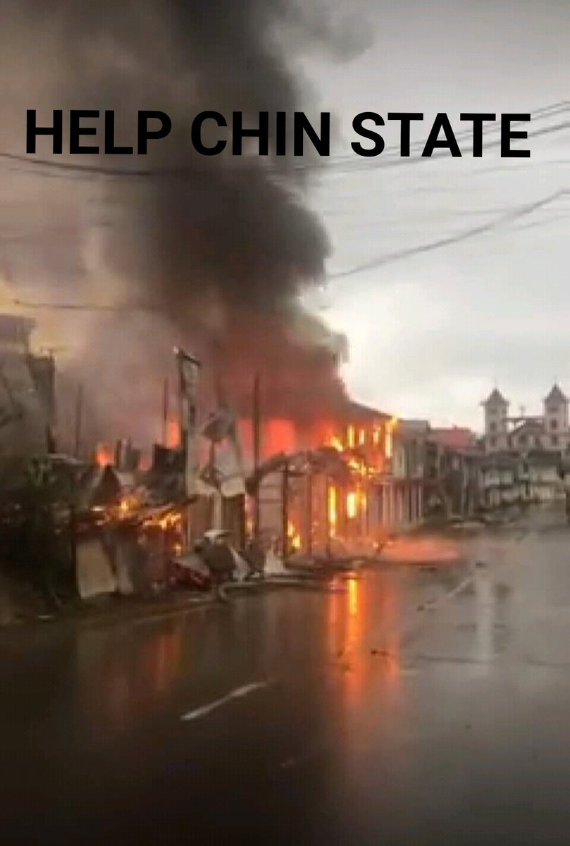 (Thread🧶)
          “#HelpChinState”
Urgent Help is needed in #Chin State as Murderous Military Terrorists r committing heinous crimes against humanity in Chin State,carried out Airstrikes in #Chin State.
#WhatsHappeningInMyanmar
 Here’re some latest crimes committed by Junta👇