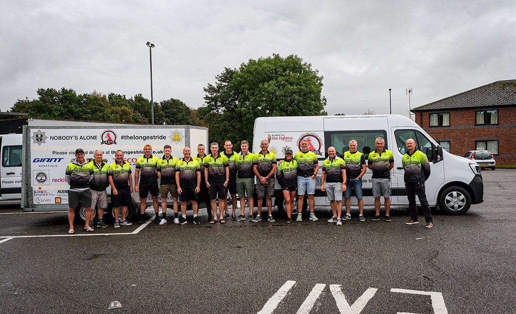 lharden3's tweet photo. RT @SYFR: We're ridiculously proud of this @LongestRide2021 team who, very soon, will be setting off on the mammoth cycle from Land’s End - John O’ Groats. 
They are raising funds for @firefighters999 and you can still support them: https://t.co/7k4iYWmC4S https://t.co/Qf37fz2W15