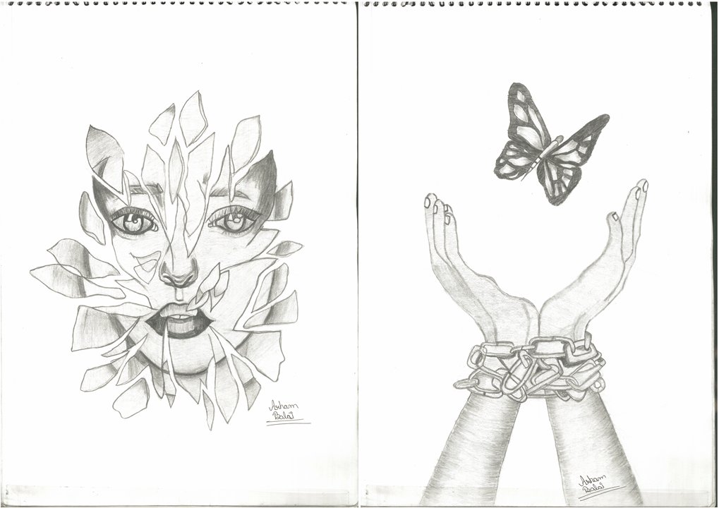 Arham sketched these from references. He saw several copies online &amp; instantly fell in love. We couldn't find the original creators though but will keep looking for them. Arham wants all proceeds from the sale of these, if any, to be sent to the original artists when we find them