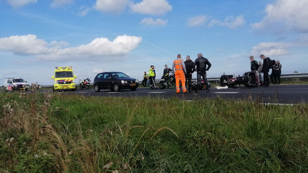 Ongeval met twee motoren op de Sintrale As (N356)