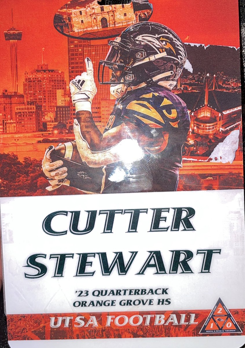 cutterstewart_'s tweet image. Big thanks to @CoachJP3 ,@CoachTraylor and @UTSAFTBL for bringing me out to a game!! Birds up🤙