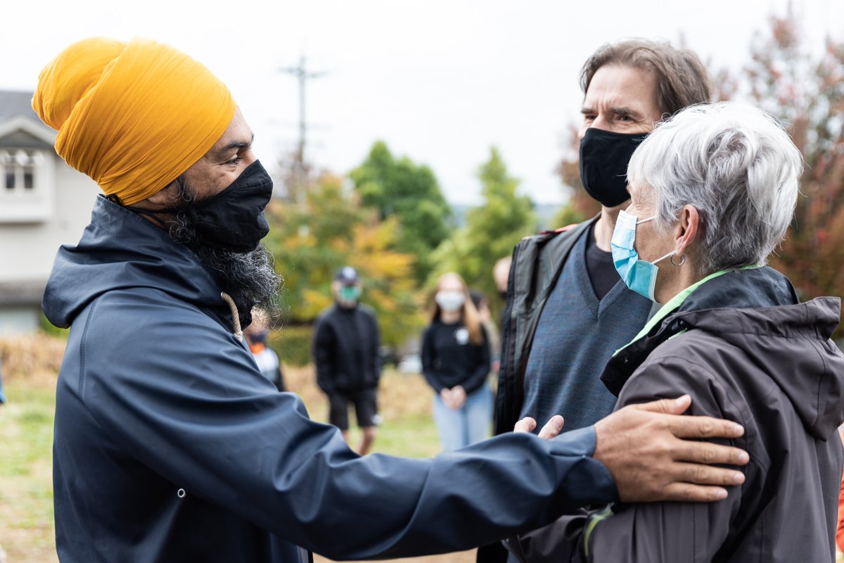 theJagmeetSingh's tweet photo. Something beautiful is happening

I'm blown away by the all first-time voters who came to support @jimhanson_bns &amp; me in Burnaby this morning

They know we're doing something special &amp; they want to take part

Help me fight for better

Make a plan to vote - https://t.co/F4wgxjWh8L https://t.co/mVaLlKWboW