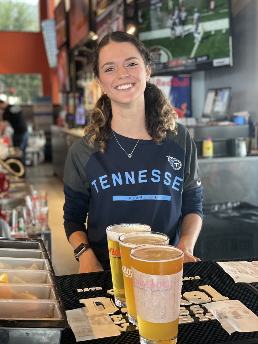 Come join us and cheer on our Titans! One our bartenders is ready to TITAN UP!