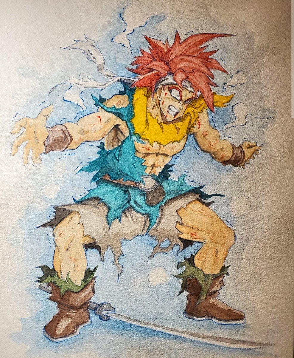 Blacquiao's tweet photo. Crono vs Lavos.
.
Crono: *Nods/Shakes head*
.
.
.
.
.
#blacquiao
#ArtByBlacquiao
#BlacquiaoTheArtist
#ArtOfTheBay
#GrowCanvasGrow
#GCGsquad
#GCGcrew
#Crono
#ChronoTrigger
#WatercolorSketch
#watercolor
#sketch
#art
#IGArt
#RPGArt
#SquareSoft
#SNEShadthegreatestRPGS https://t.co/dmGXe9l2vy