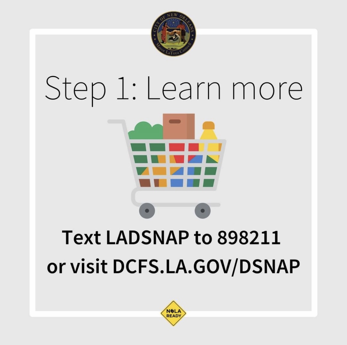 XULA_COC's tweet photo. The Disaster Supplement Nutrition Assistance Program (DSNAP) has been approved for Orleans Parish. DSNAP provides food assistance to eligible households who need help buying groceries due to Hurricane Ida. https://t.co/4xb0nZ2vUI