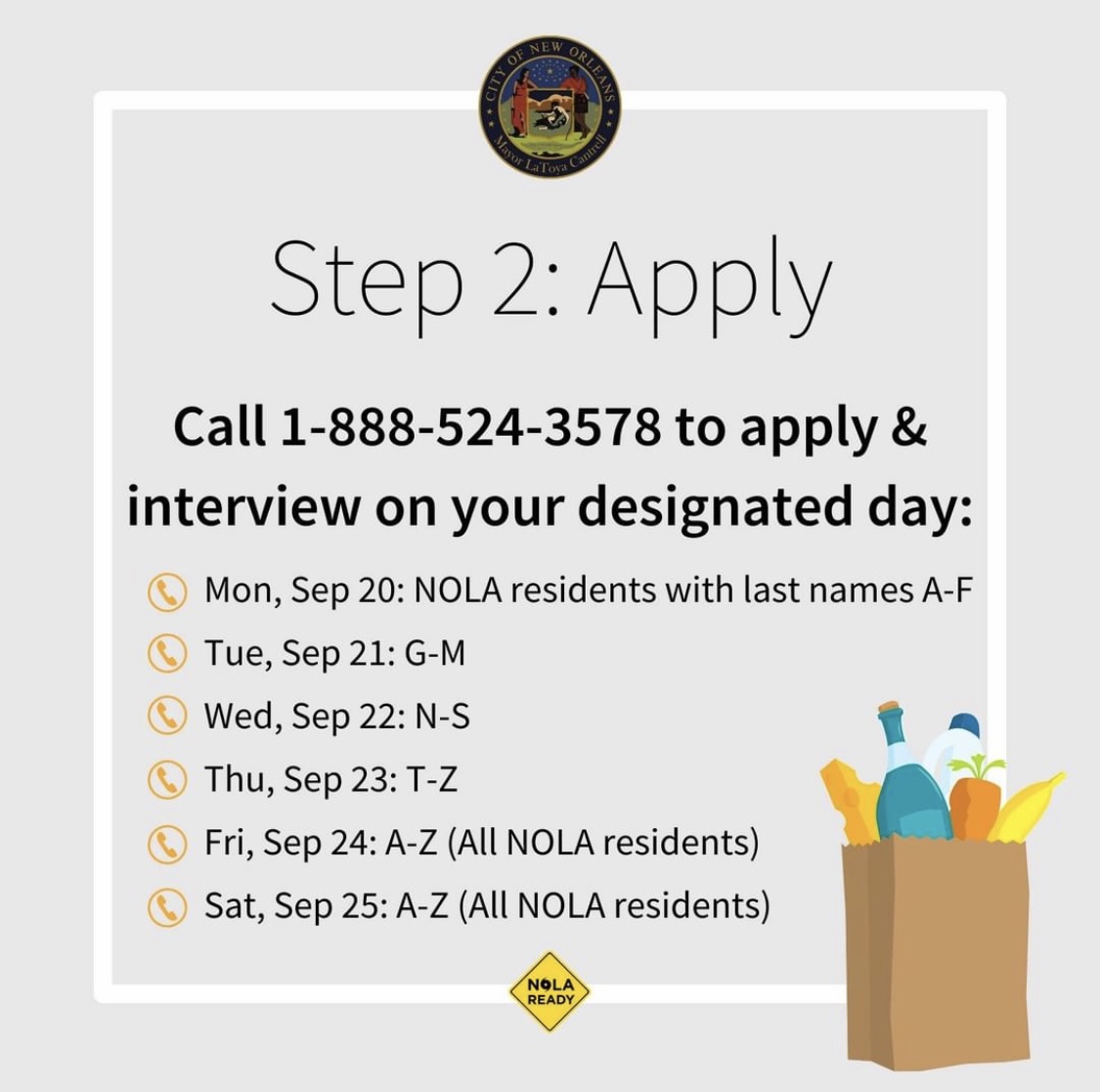 XULA_COC's tweet photo. The Disaster Supplement Nutrition Assistance Program (DSNAP) has been approved for Orleans Parish. DSNAP provides food assistance to eligible households who need help buying groceries due to Hurricane Ida. https://t.co/4xb0nZ2vUI
