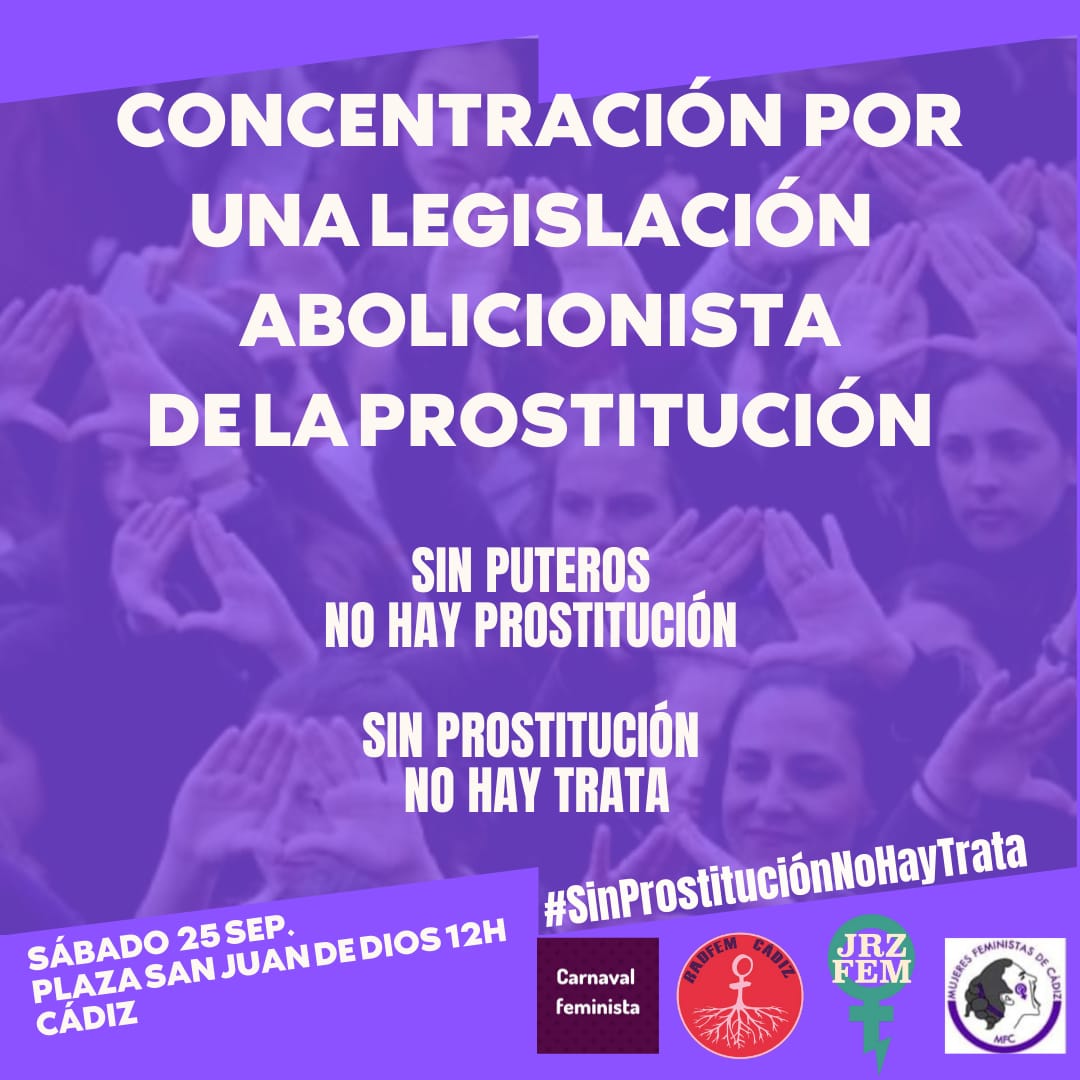 La prostitución no es ni nunca será un trabajo, es explotación del cuerpo de las mujeres. Es violencia pura contra todas. #AbolicionProstitucion