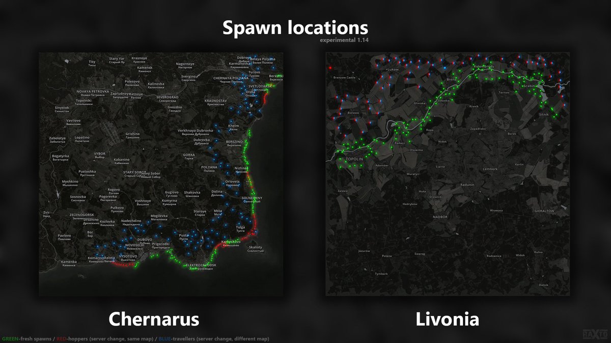 Dayz Livonia Tier Map Raxto On Twitter: "#Dayz Experimental 1.14, Some Spawn Locations Was  Changed And Hoppers Are Not In The Same Positions As Travelers In  Chernarus, As It Was Before(1.13). Hoppers Are More Closer To