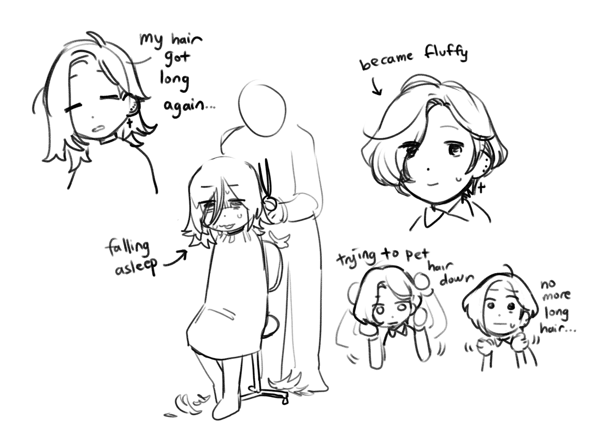today i give u sol update... good bye the weird lopsided hairstyle i based my live2d model on 