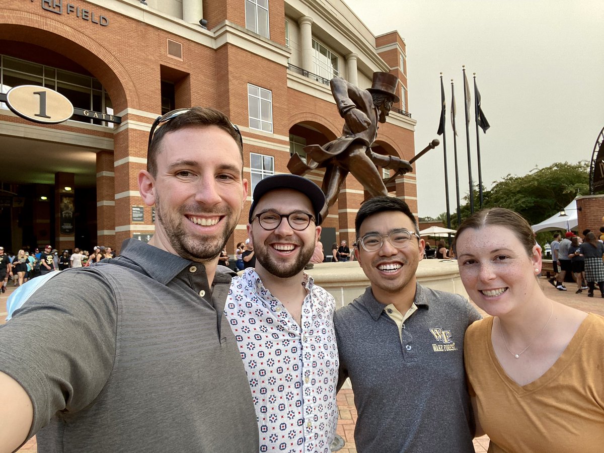 Thank you Dr Tegeler and @WakeNeuroRes for the football tickets! Also, really cool to see Dr Cartwright get appreciated during the game for his dedication to Wake Forest and the community.