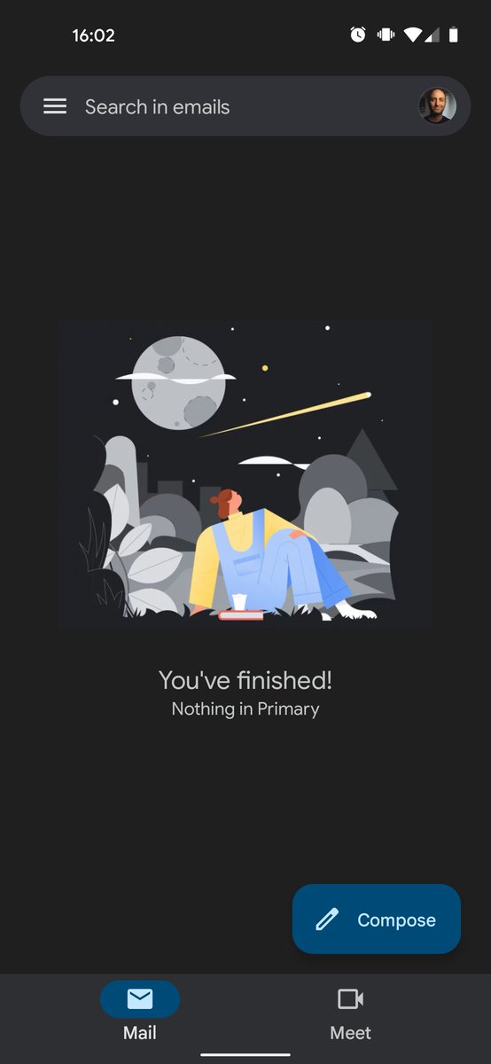 zurche's tweet photo. Someone missed updating the empty state background with the latest Gmail update 👀 https://t.co/NAMkWOYKTm