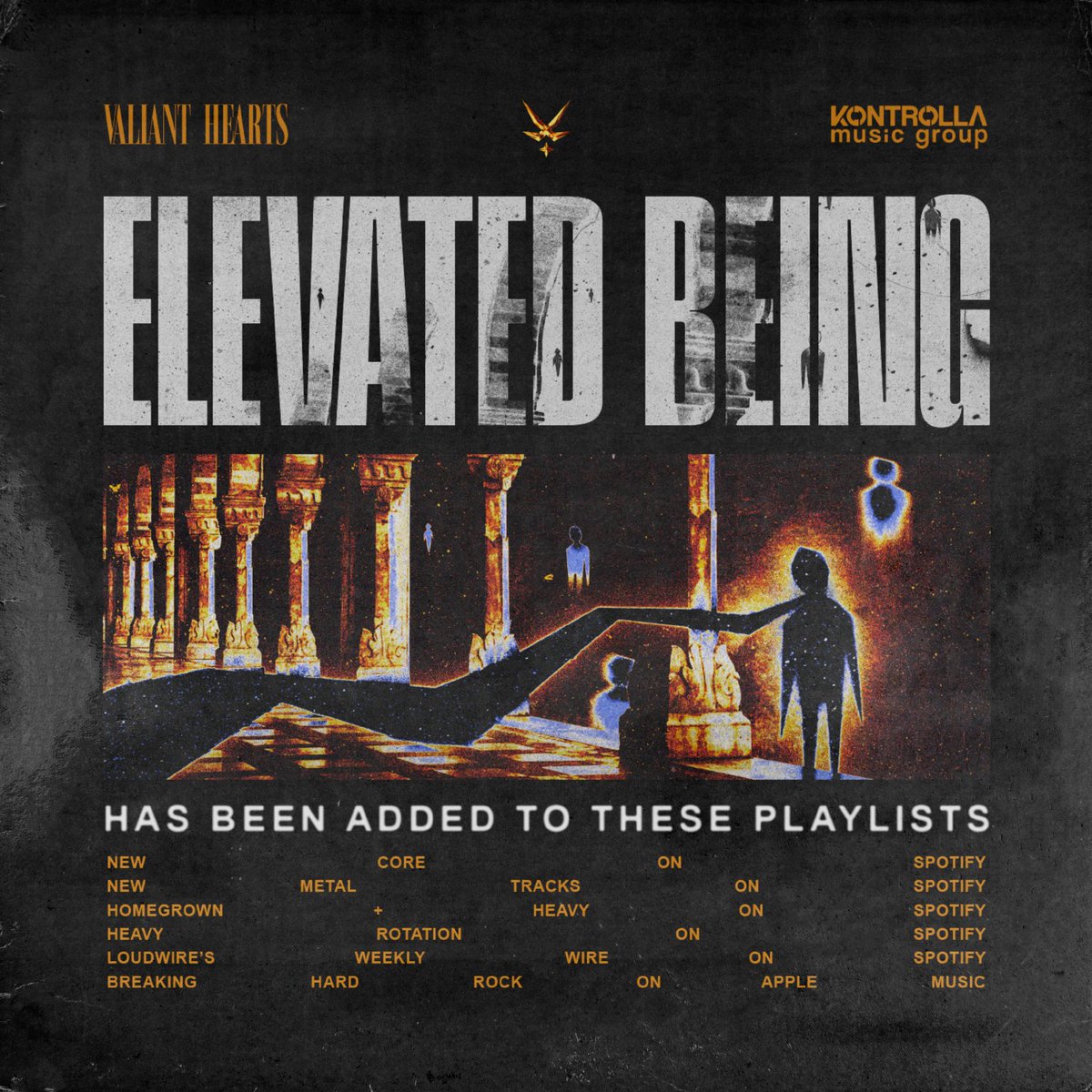 vhtheband's tweet photo. Stoked to see that Elevated Being has been added to a bunch of @Spotify and @AppleMusic playlists (+more) since releasing. Thank you so much for the support 🧡 https://t.co/c294NqzFK3
