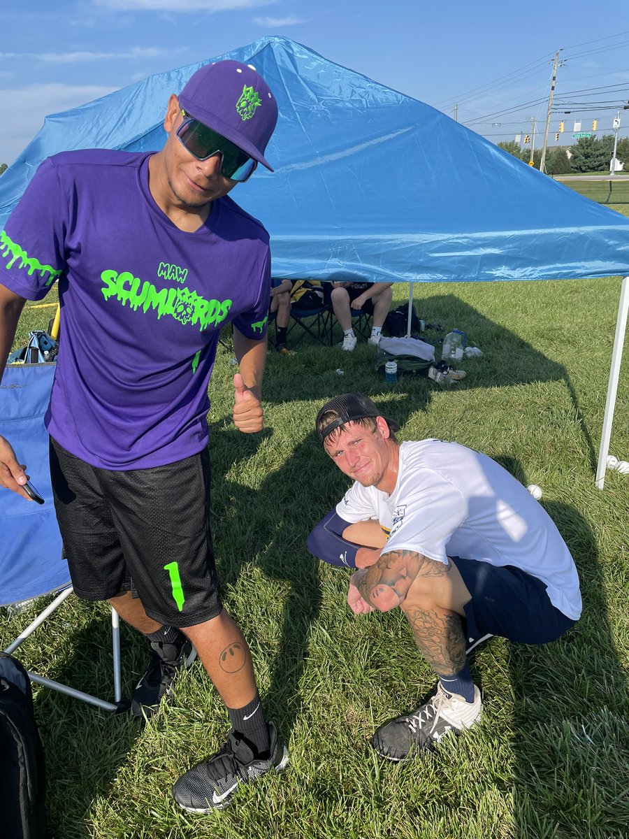Daffy_Buch's tweet photo. Had to get a pic with this dude. Good game @JRoblesPB straight dawg on the mound and at the plate. https://t.co/QOczKv59VX