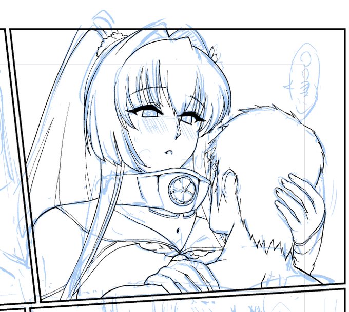 21ページ目はまたパートが飛ぶ
ラフがちょっと白いとこ多かったので
やっとペン入れし始めた所
気づけば着手してから初の標準コスでは… 