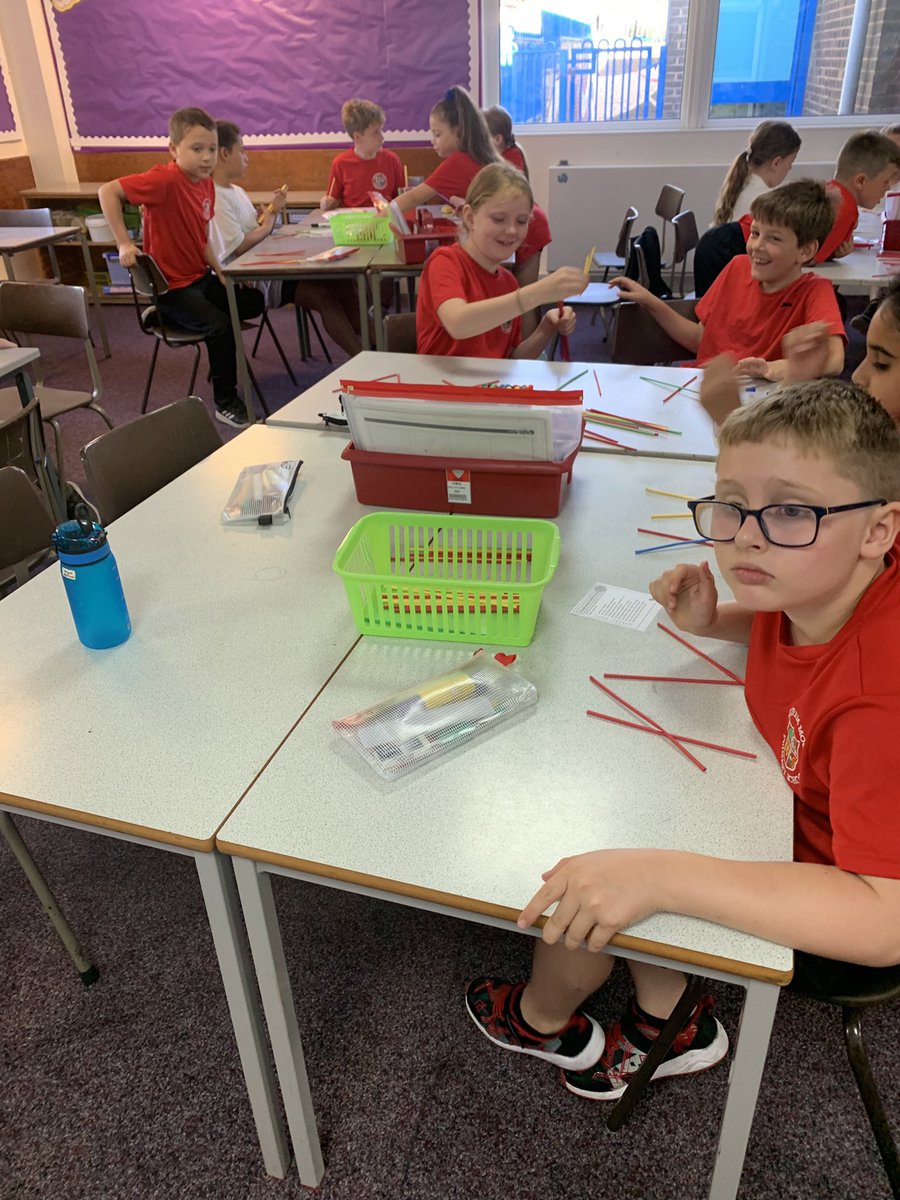 We’ve been working on complicated Roman numeral problems today. We started with a practical session making the numbers with straws #MMmaths