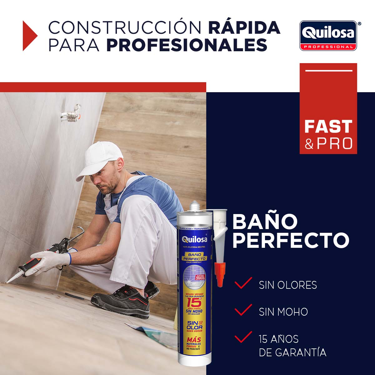 Se acabó tener moho en las esquinas de la ducha. Asegúrate de utilizar productos como este que te garantizan 15 años sin moho. Utiliza la silicona Baño Perfecto. ¿Ya la has utilizado?

#YoSoyFASTPRO #BañoPerfecto #sellador #selladores #sellado #fontaneria #fontanería #fontaneros