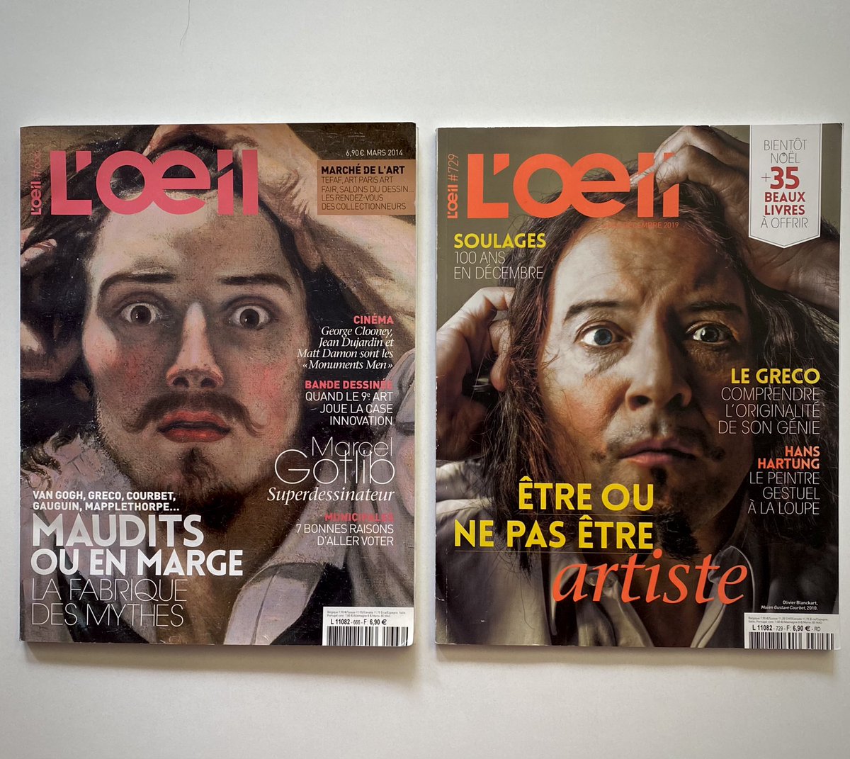 BLANCKARTVENOM's tweet photo. En classant mes archives.
@MagazineLoeil 2014, 2019.
Nos idées -noires- font leur chemin.
"Moi en: Gustave Courbet” 2010
#Blanckartselfportraits https://t.co/H2JgXSPpuH