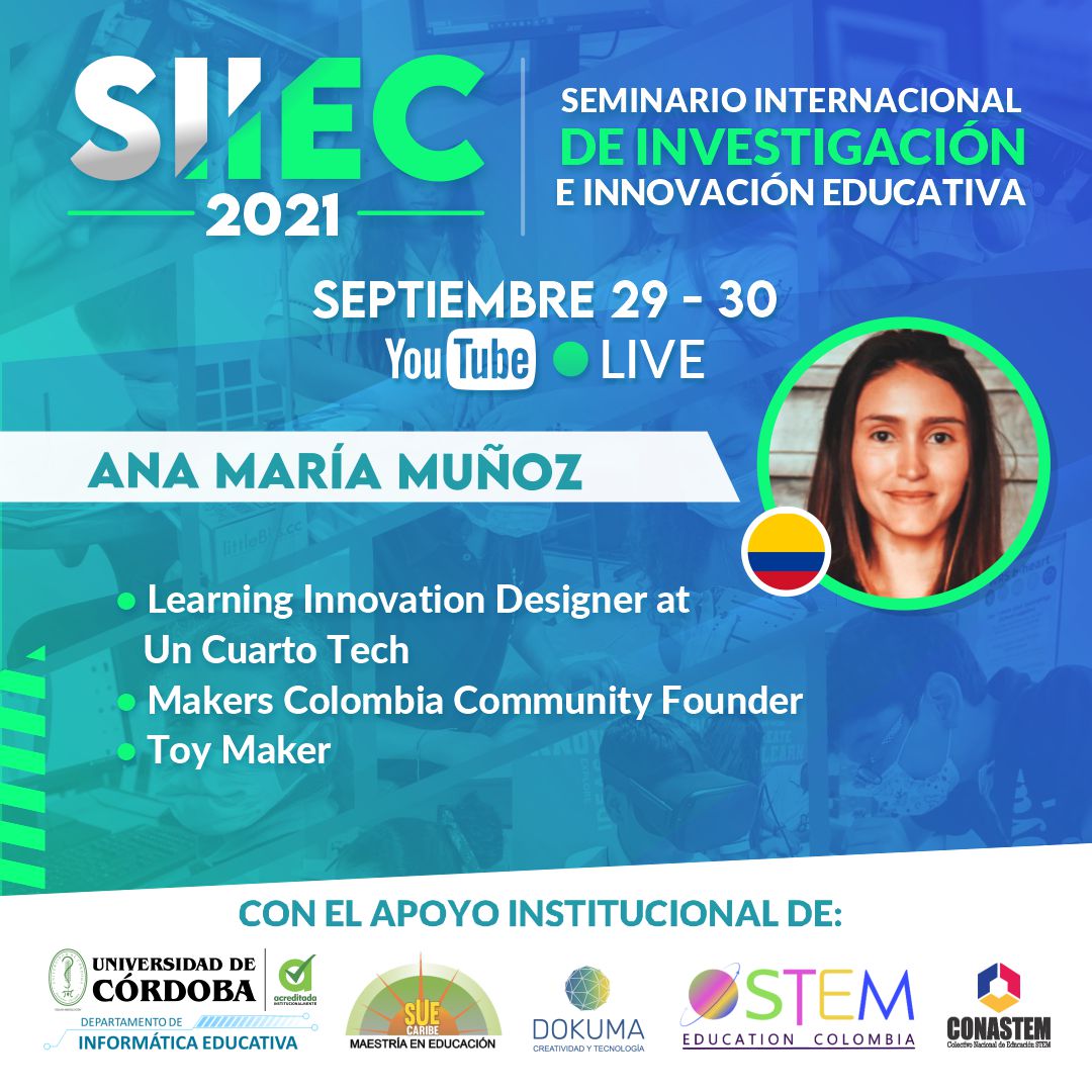 WRSmonteria's tweet photo. Ell@s son algunos de los conferencistas que tendremos en el Seminario Internacional de Innovación e investigación educativa - SIIEC 2021. 

29 y 30 de septiembre, YouTube Live
¡TOTALMENTE GRATUITO!

💻Inscripciones en https://t.co/X3PuYLpFX5

#SomosWRS #SIIEC #maker #seminario https://t.co/rhBT4uzb7r