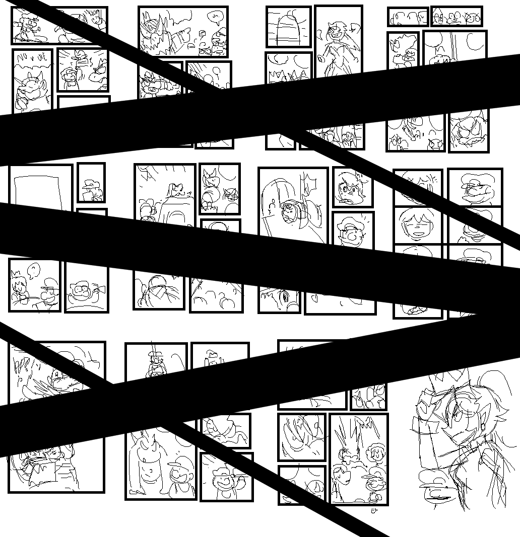 I'm going to be very late for the anniversary again, Ha! Ha!
This comic's got 11 pages and I've only just started page 8, so see you next Friday or something 😷 