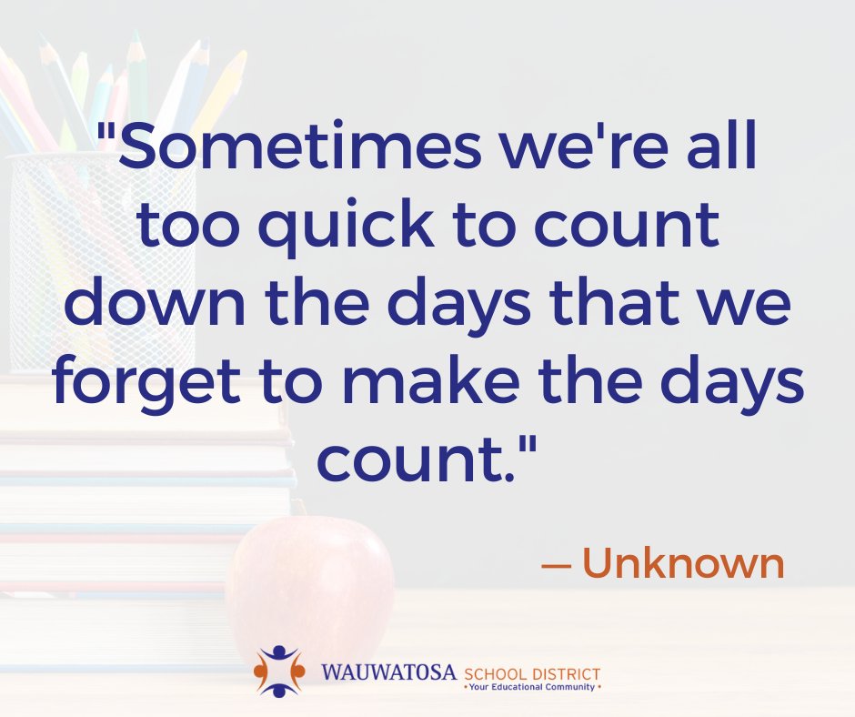 Let’s make every day count this school year! 🙌#TosaProud