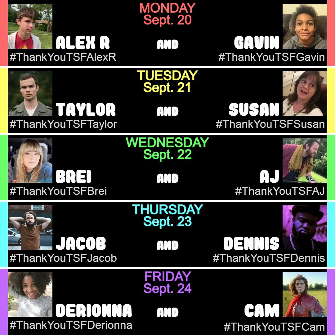 ThanksTSFriends's tweet image. Hope you're having the sunniest of Sundays!

Today is another rest day, but here's a reminder of the schedule for the week ahead. (The full schedule is in our pinned thread.)

We hope you're feeling refreshed + ready for week 4 of #ThankYouTSFriends starting tomorrow!