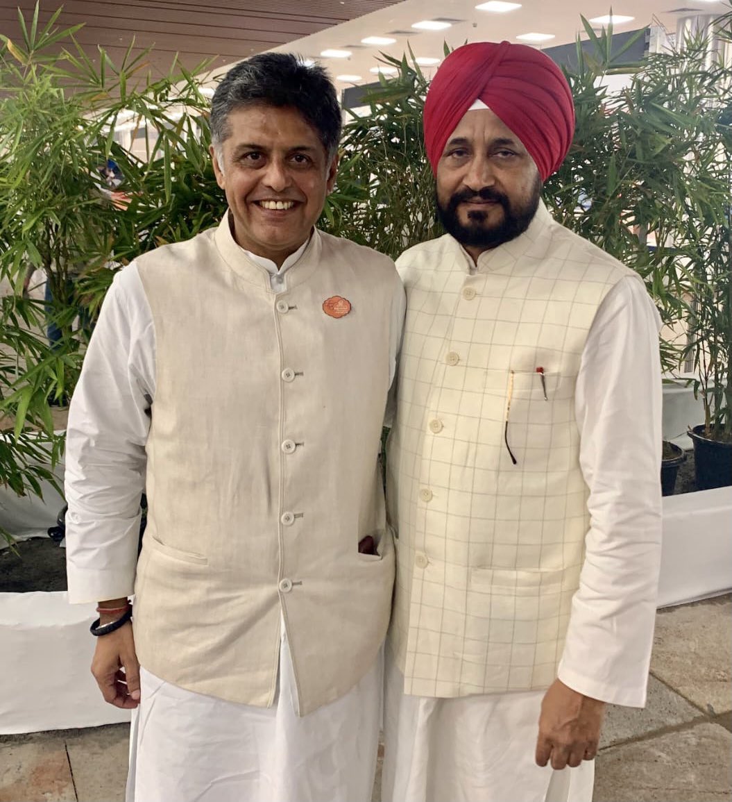 DewanPawan's tweet photo. Please accept my heartiest congratulations on becoming the Chief Minister of Punjab 
@CHARANJITCHANNI           @ManishTewari https://t.co/ONrCu4cPiF