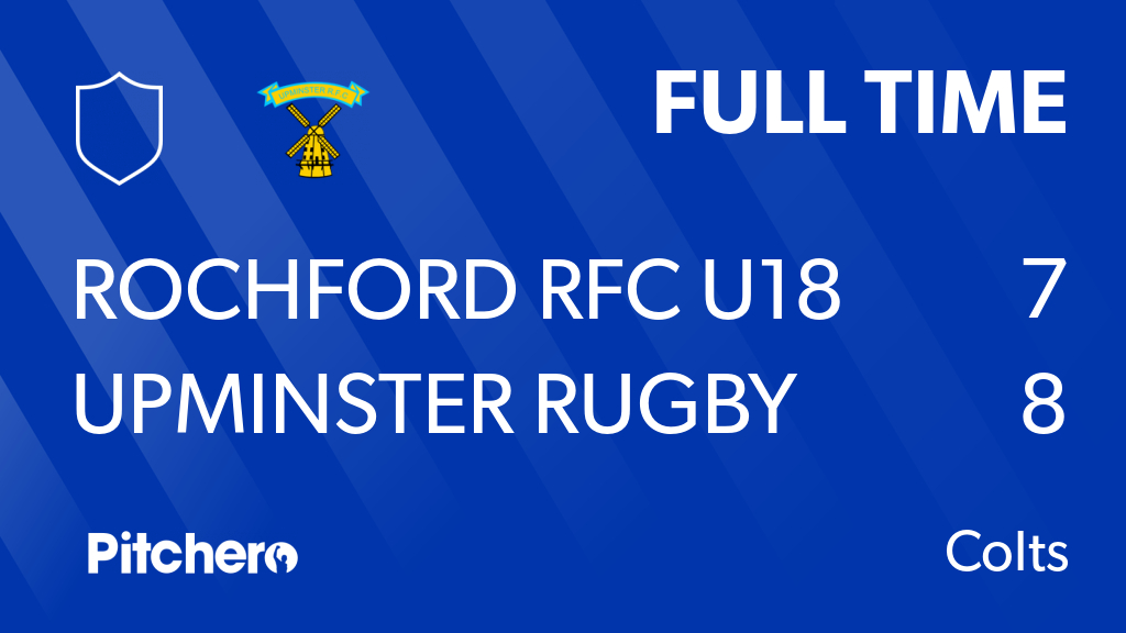 FULL TIME: Rochford RFC u18 7 - 8 Upminster Rugby Football Club
#ROCUPM #Pitchero
pitchero.com/clubs/upminste…