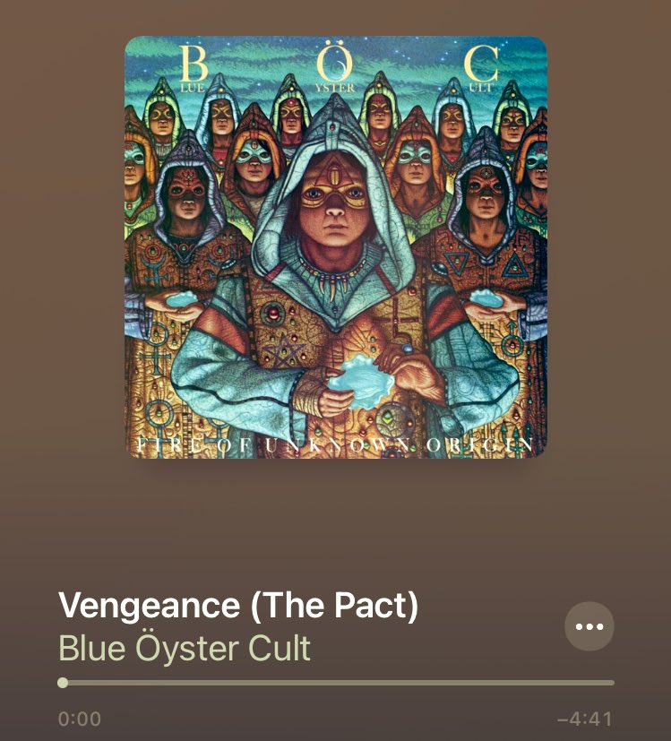 egztWgy3baqS22i's tweet photo. This has been my favorite. Masterpiece. Epic.I love the "transition"of the song.
#FireofUnknownOrigin
#BlueÖysterCult
「呪われた炎」の中で一番回数多く聞いた好きな曲。イントロリフから最後まで予想できないような劇的な展開。VoはJoe氏
#Vengeance (The Pact)
https://t.co/XCKVt3U5GR https://t.co/nyigjrfl0H