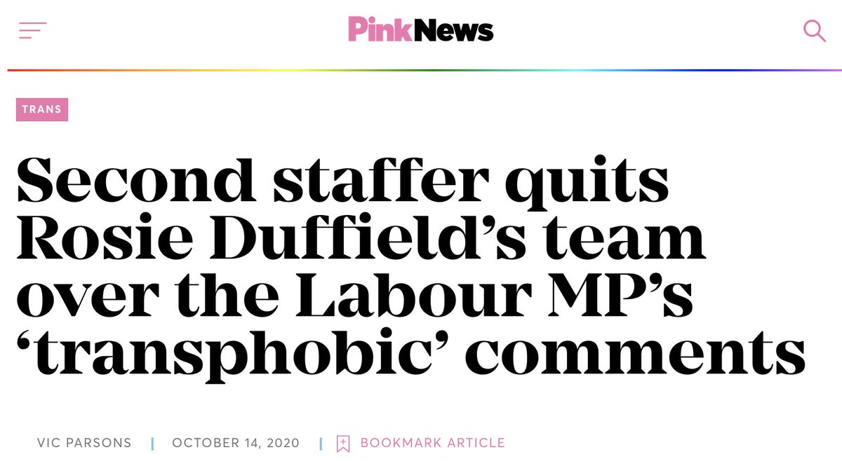 owenjonesjourno's tweet image. In all the media coverage of Rosie Duffield, why is it never mentioned that two women working for her quit over her stance on trans rights?

How is that proper journalism?

How is that not erasing and silencing women?
