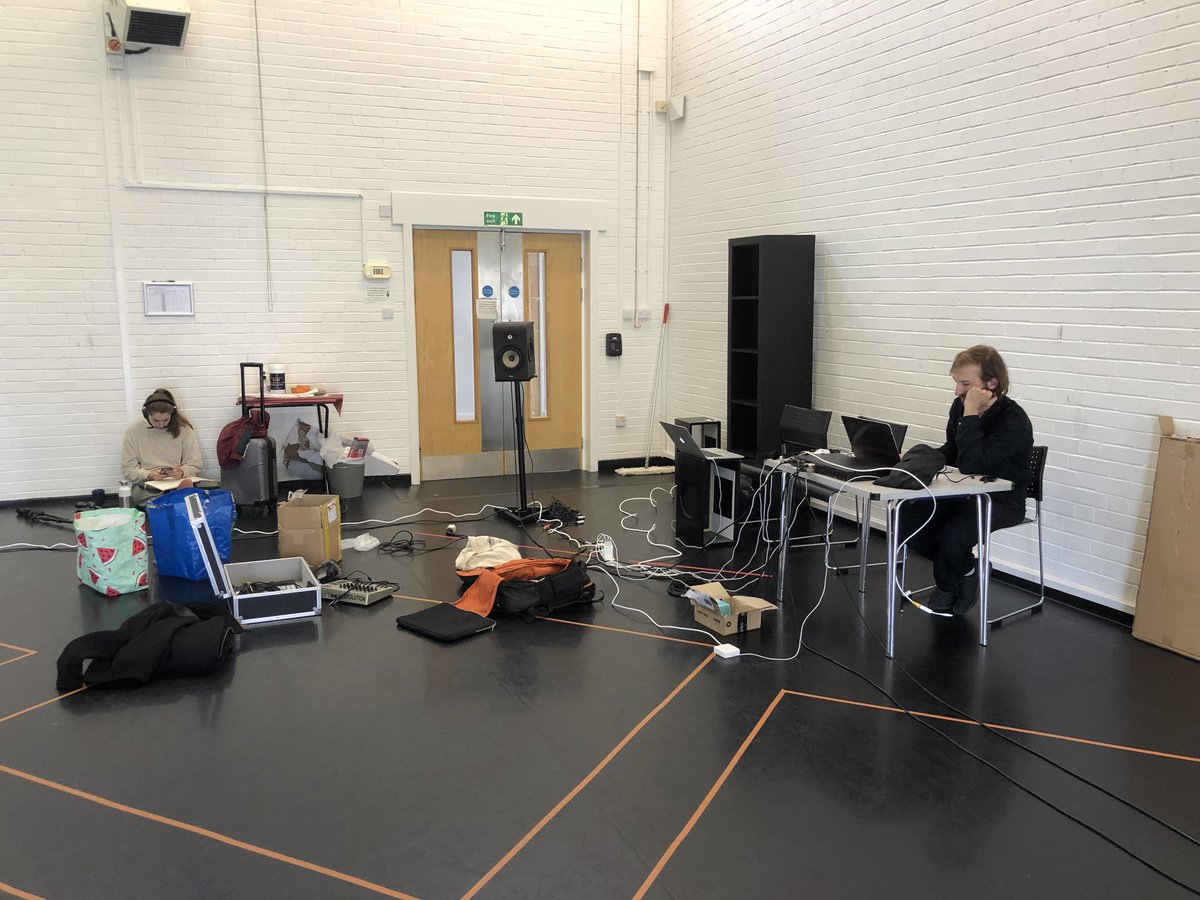 First day of setting up for the start of a few weeks of R&D for @PellEnsemble 800 Lifetimes project with @dvka_music and @hooper_dominie