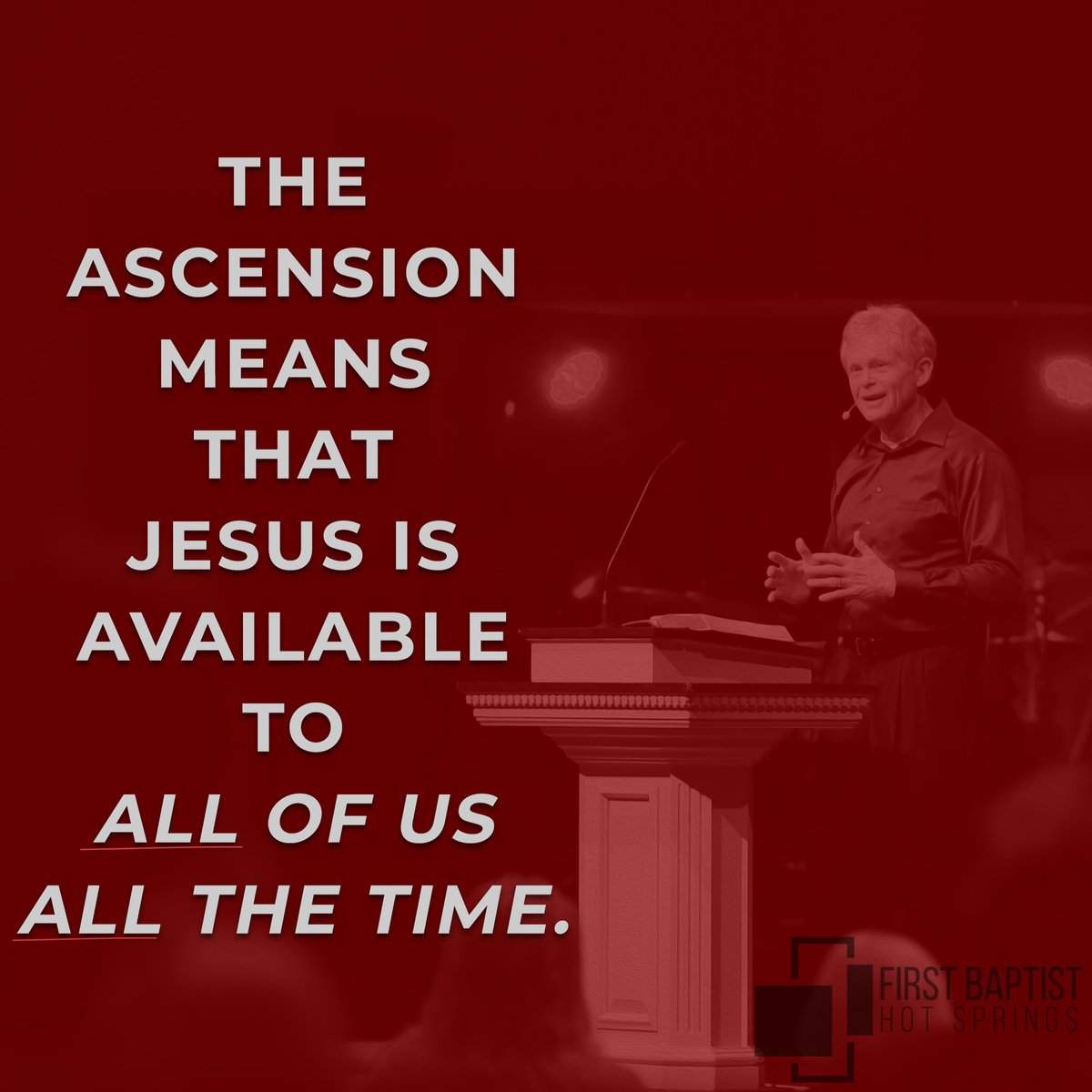 The ascension is a good thing for Jesus and for us!
+
Want more info on what this means? Check it out: buff.ly/3hPrDui

#firsthotsprings