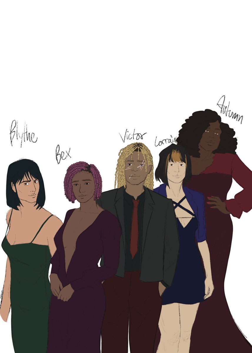 creativeidiote's tweet photo. hi im a little late to #BIPOCvampday but i wanted to share some rough sketches im working up for paintings for @TheDearEternity !!! this is like 90% of my vampire ocs actually

more abt them below! https://t.co/G2PB13gKJa