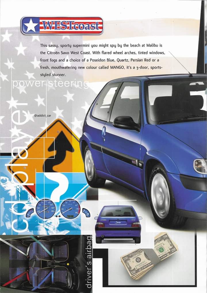 CITROEN SAXO ACCESSOIRES Brochure Pub Catalogue auto Edition 1997