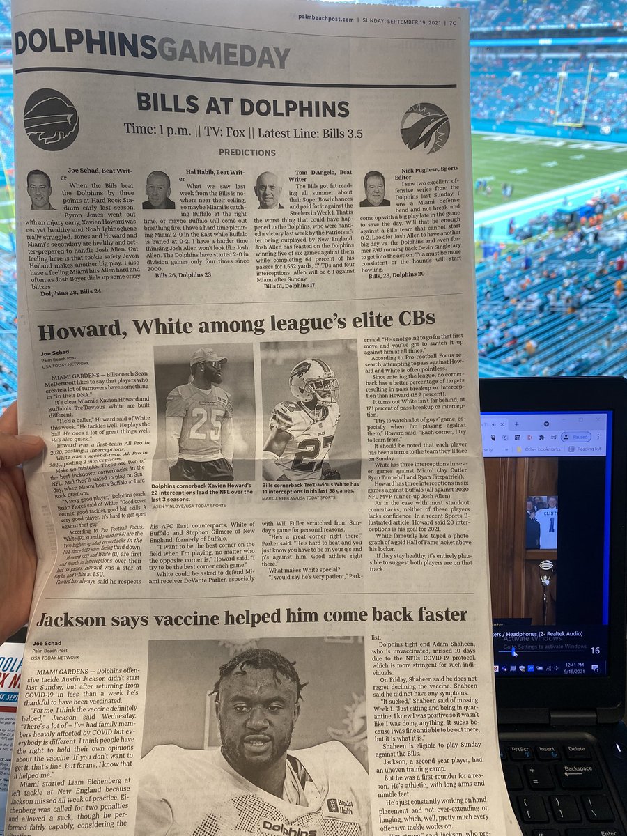 schadjoe's tweet photo. Hey, look who our @gunnerhal picked in today’s Dolphins-Bills contest #PBPost https://t.co/8yAsnGVCsc