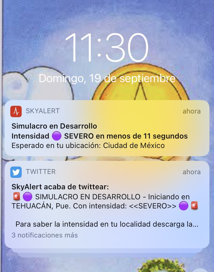 Arteortiz's tweet photo. Sono a tiempo la alerta sísmica y me llegó notificación GRACIAS y excelente 🙌🏼 @SkyAlertMx https://t.co/GmcMA6uSS9