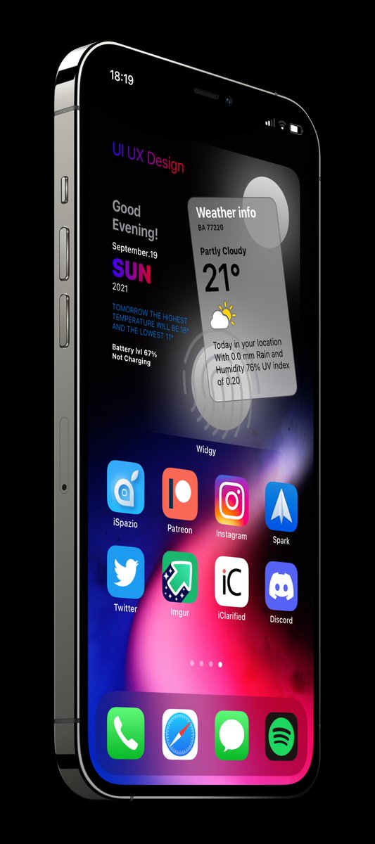 DesignByRoss's tweet image. Tonight setup setup with new gorgeous widget!

Wallpaper @Alan140503 
Mockup @screenshot_pro 
Widget me available on rosshee.gumroad.com

#ios15rc #Widgy #setup
