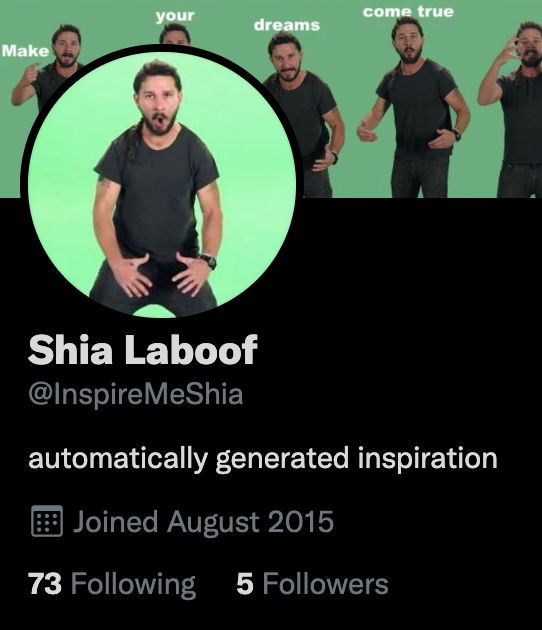 does anyone know how to access an account when you don't remember the email or password?? I made an inspirational Shia LaBeouf bot six years ago and don't remember the login info and i'm sad https://t.co/Fbye9vvVFA