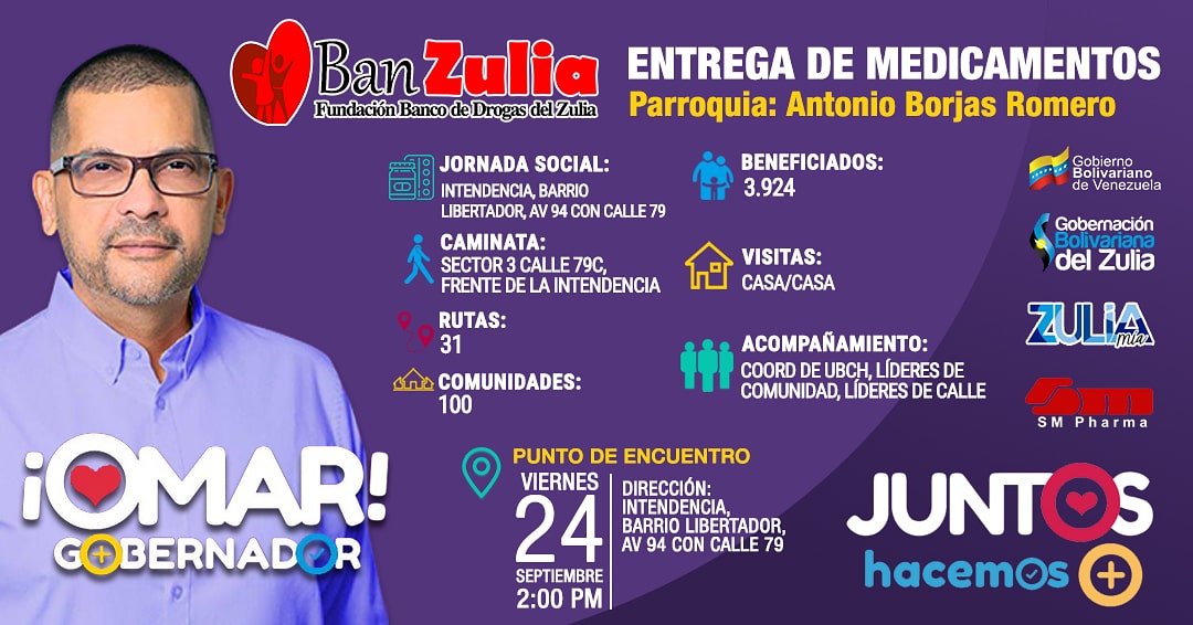 Atención Maracaibo!!!

Parroquia Antonio Borjas Romero

Entrega de Medicamentos
⏩Ver Cronograma
