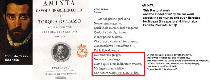 MozartCircle's tweet photo. 6-HAYDN &amp; PASTORAL OPERA 1781: FROM SENSUALITY TO SOPHISTICATED EROTICISM
When #Haydn reinvented #PastoralOpera as #MixSeriousComic, this type of #Opera or #TheatrePlay was ca. 200yo, with famous 1573 model 
by #TTasso #Aminta &amp; its PastoralUtopicWorld of #LovePleasureWithoutSin! https://t.co/xpAvBNtdWt