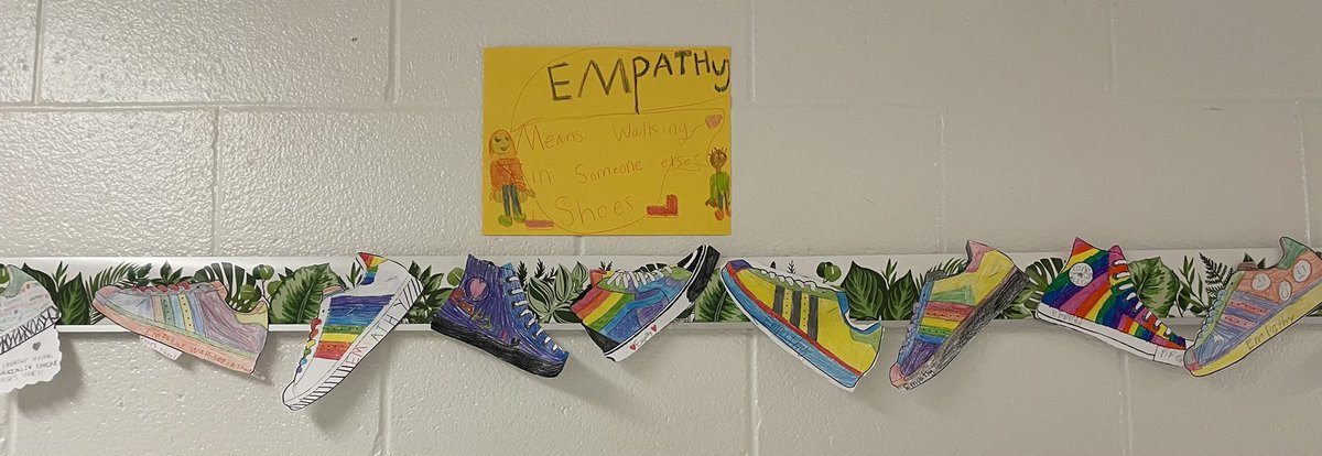 TeacherLeader22's tweet photo. Recap of our week! We learned about how empathy means โputting yourself in someone elseโs ๐ and we practiced using our @growthmindset1 & perseverance ๐ช It was a great week! @SELearningEDU @RMESPrincipal @NclKeros #RedMillRocks @vbschools https://t.co/kEArGhpPOI