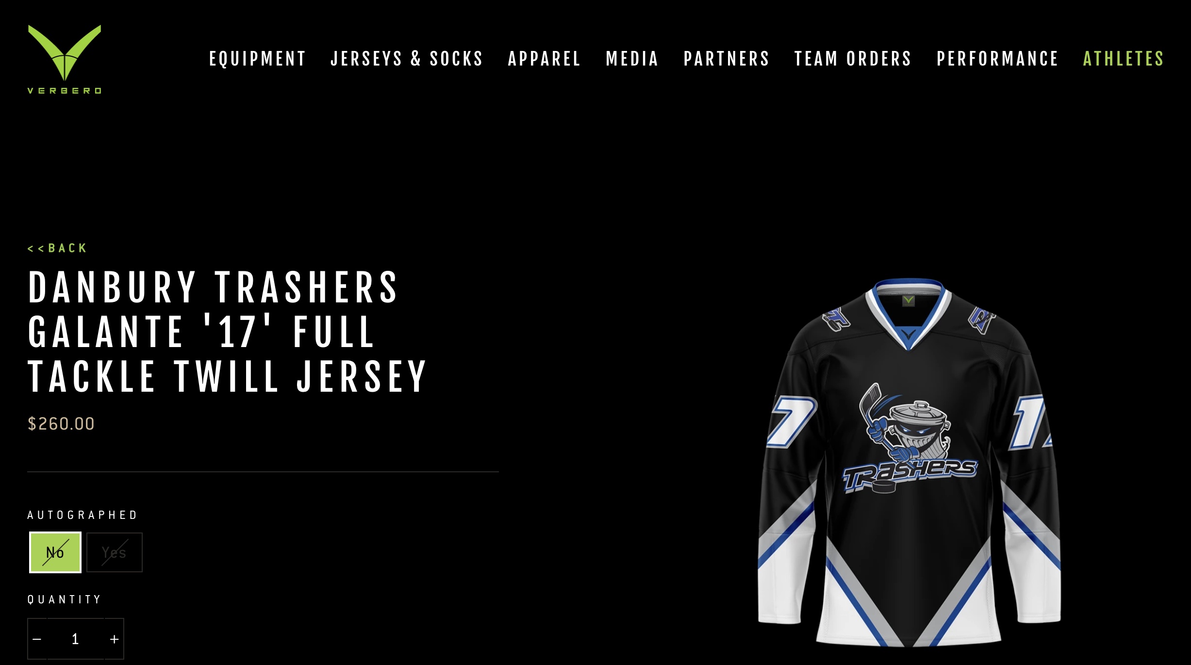 Pre-order DANBURY TRASHER'S GALANTE '17' FULL TACKLE TWILL JERSEY – Danbury Trashers